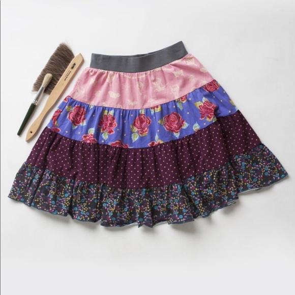 Matilda Jane Brushstroke Gentry tiered skirt from the Paint By Numbers - Picture 4 of 16